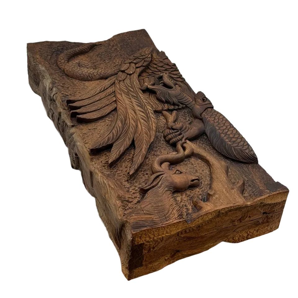 Backgammon & Chess Board Engraved Wood 28 - Image 2