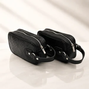 Genuine Leather Single-Zip Hand Bag LEA089