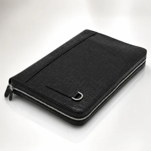 Genuine Leather Three-Gusset Portfolio Briefcase LEA091