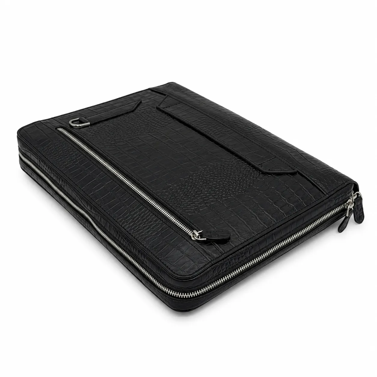 Genuine Leather Three-Gusset Portfolio Briefcase LEA091 - Image 2