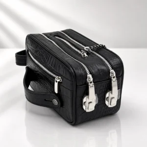 Genuine Leather Dual-Lock Hand Bag LEA095