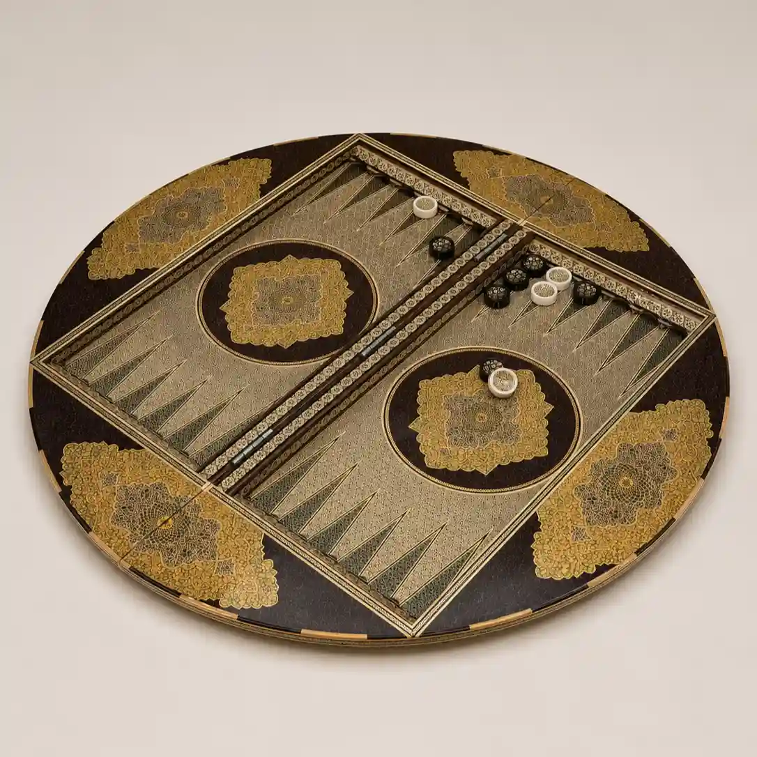 Backgammon and Chess Board Tazhib - R10