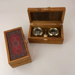 Wooden Velvet Saffron Box 301